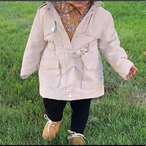 Baby girl tan trench coat